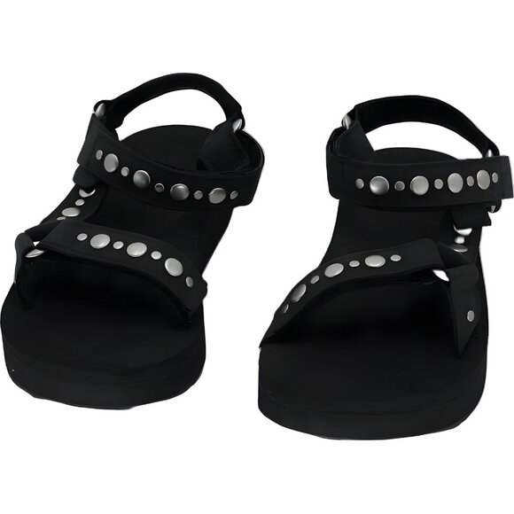 Teva Midform Universal Studded Black Platform Sandals Women US 5M EU 36 - Picture 5 of 6